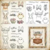 Animals And Flowers Clear Stamps 3 00