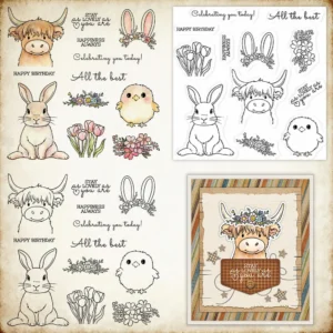 Animals And Flowers Clear Stamps 3 00