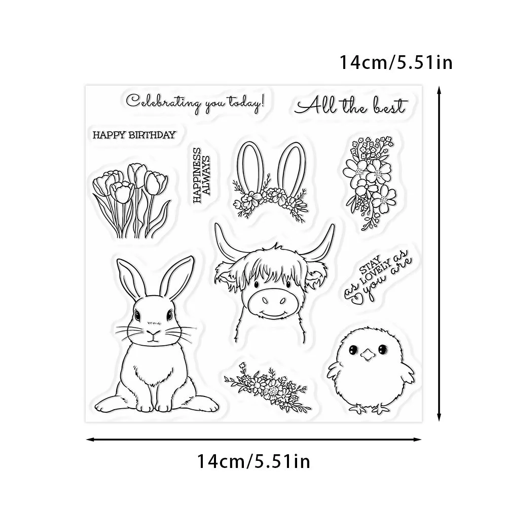 Animals And Flowers Clear Stamps 3 02 Animals And Flowers Clear Stamps 3 02