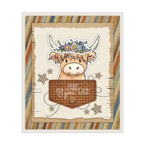 Sumflying Highland Cow Bunny Chick Clear Stamps Animals And Flowers Clear Stamps 3 05