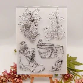 Animals in the Courtyard Clear Stamp Set