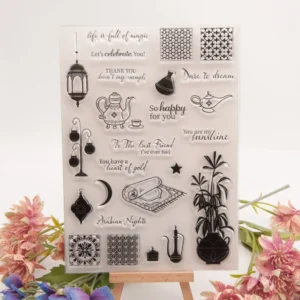 Arabian Nights Teapot Stamp Set - detail view | clear stamp