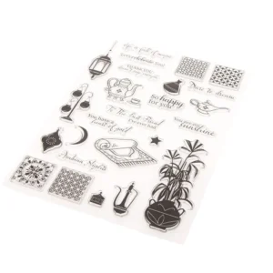 Arabian Nights Teapot Stamp Set - packaging photo | clear stamp