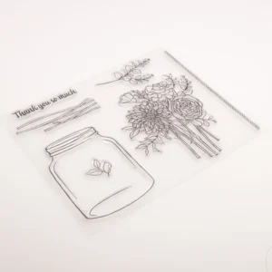 Arrange Flowers Glass Bottle Stamp Set - packaging photo | clear stamp