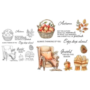 Sumflying Autumn Fruits Pumpkin Pear Clear Stamps Autumn Fruits Clear Stamps 07