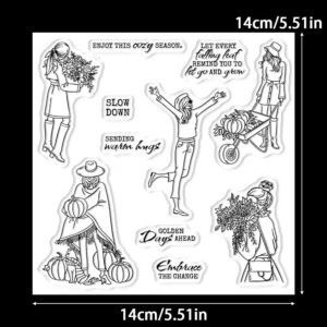 Autumn Girls Clear Stamps 02