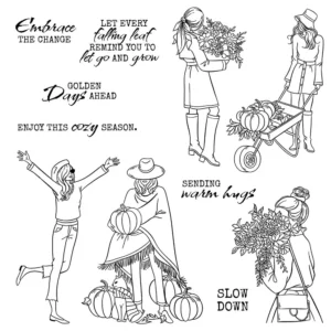 Autumn Girls Clear Stamps 04