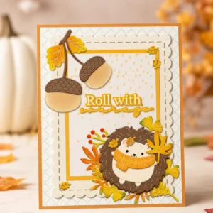 Autumn Hedgehog Card Realistic 02