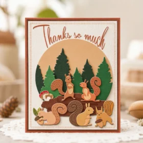Sumflying Cute Squirrels Metal Cutting Dies