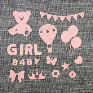 Baby Birth Girl Balloon Crown Metal Die Cuts product photo 3 | word metal cutting dies