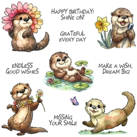 Sumflying Baby Otter Sea Cute Clear Stamps