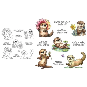 Sumflying Baby Otter Sea Cute Clear Stamps Baby Otter Clear Stamps 03