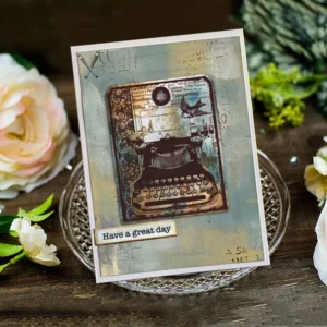Background With Letters Stamp Set - detail view | clear stamp
