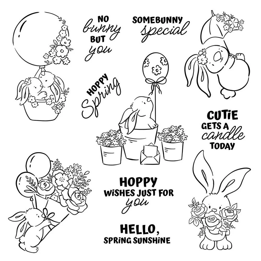 Balloon Rabbit Clear Stamps 04 Balloon Rabbit Clear Stamps 04