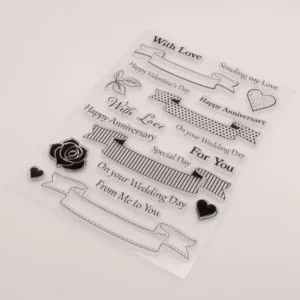 Banner Greetings Stamp Set - lifestyle photo | clear stamp