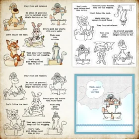 Sumflying Bathing Animals Tub Clear Stamps