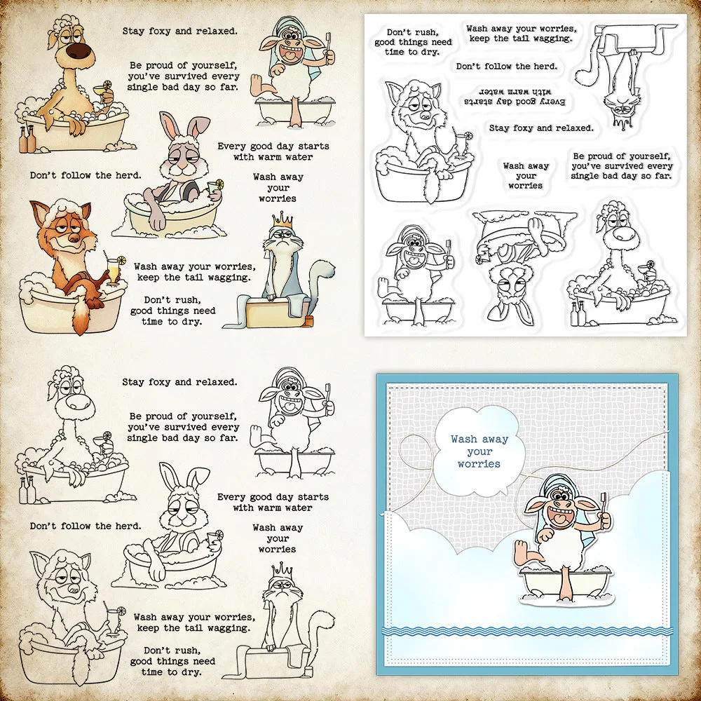 Bathing Animals Clear Stamps 00 Bathing Animals Clear Stamps 00