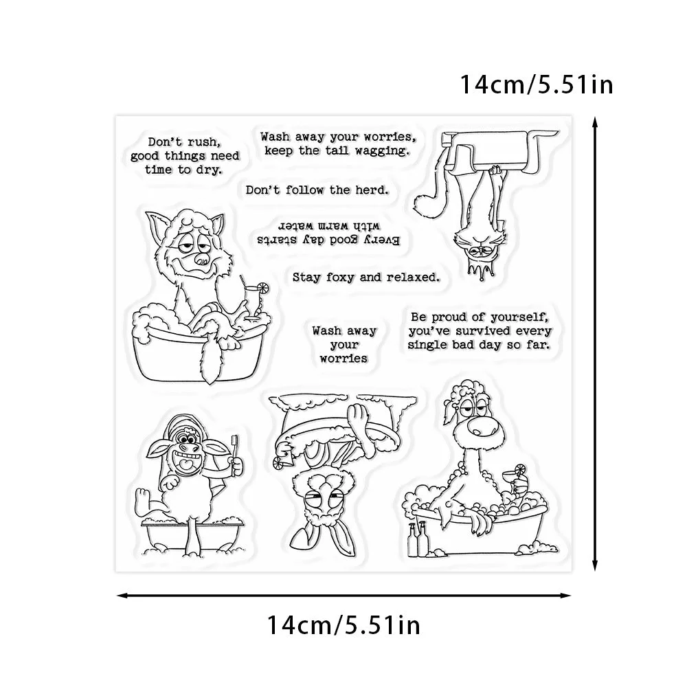 Bathing Animals Clear Stamps 02 Bathing Animals Clear Stamps 02