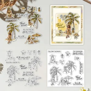 Beach Girl Clear Stamps 01