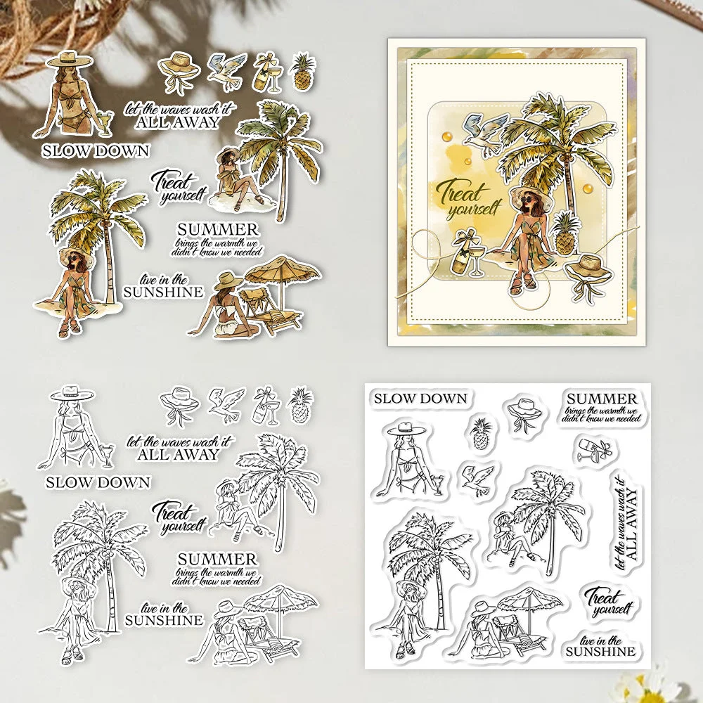 Beach Girl Clear Stamps 01 Beach Girl Clear Stamps 01