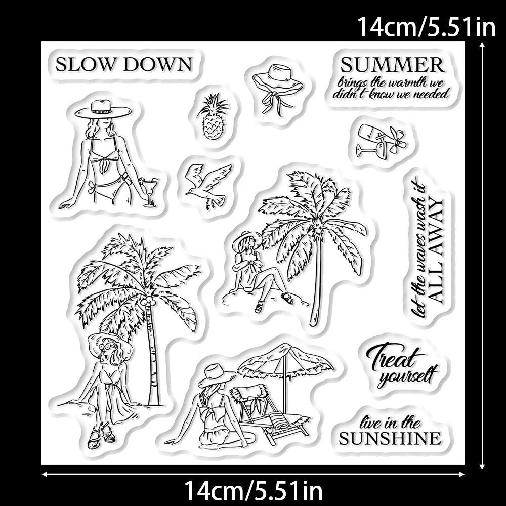 Beach Girl Clear Stamps 02 Beach Girl Clear Stamps 02