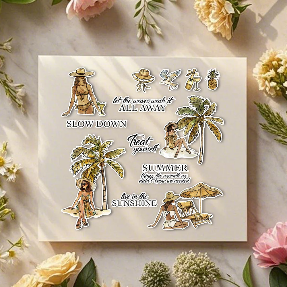 Beach Girl Clear Stamps 04 Beach Girl Clear Stamps 04