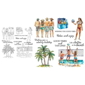 Beach Volleyball Clear Stamps 04