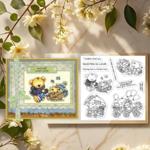 Sumflying Bear Family Mom Dad Cub Clear Stamps Bear Family Clear Stamps 05