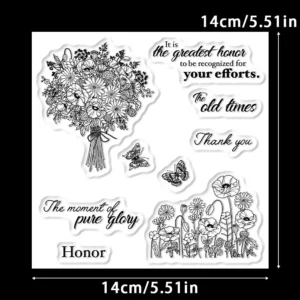 Sumflying Beautiful Bouquet Roses Lilies Clear Stamps Beautiful Bouquet Clear Stamps 02