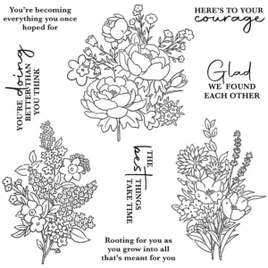 Sumflying Beautiful Bouquets Flowers Clear Stamps Beautiful Bouquets Clear Stamps 04
