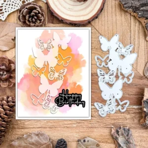 Beautiful Butterflies Lace Border Metal Cutting Dies 00