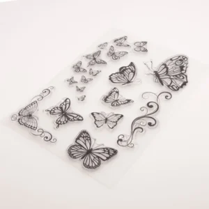 Beautiful Butterflies Stamp Set - packaging photo | clear stamp