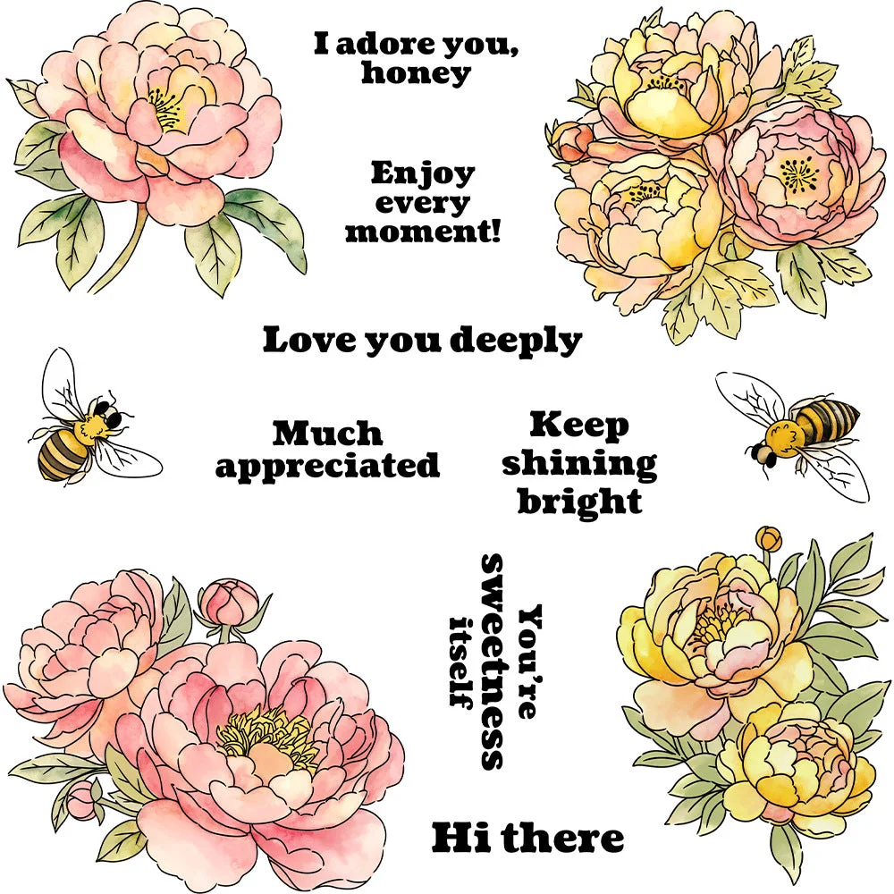 Beautiful Flowers Clear Stamps 3 01 Beautiful Flowers Clear Stamps 3 01