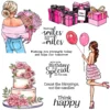 Beautiful Girls Birthday Party Clear Stamps 1 00