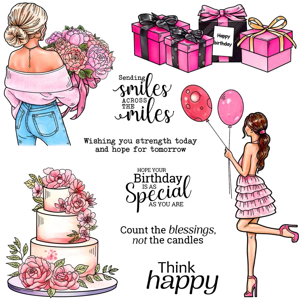 Beautiful Girls Birthday Party Clear Stamps 1 00 Beautiful Girls Birthday Party Clear Stamps 1 00