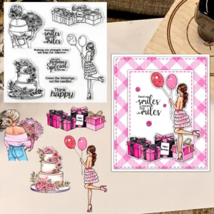 Beautiful Girls Birthday Party Clear Stamps 1 01