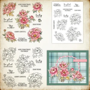 Beautiful Hibiscus Flowers Clear Stamps 00