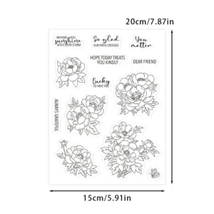 Beautiful Hibiscus Flowers Clear Stamps 02