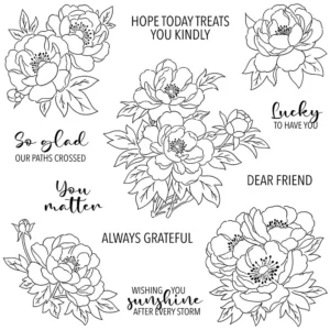 Beautiful Hibiscus Flowers Clear Stamps 04