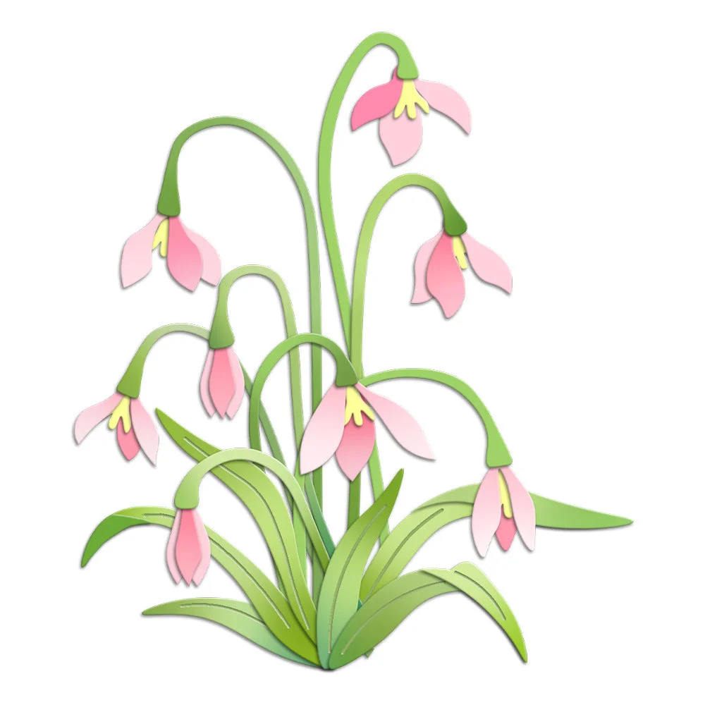 Beautiful Snowdrop Metal Cutting Dies 02 Beautiful Snowdrop Metal Cutting Dies 02