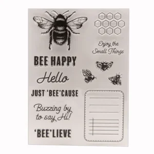Bee Clear Stamp Set - packaging photo | clear stamp