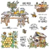 Bee Dining Table Clear Stamps 00
