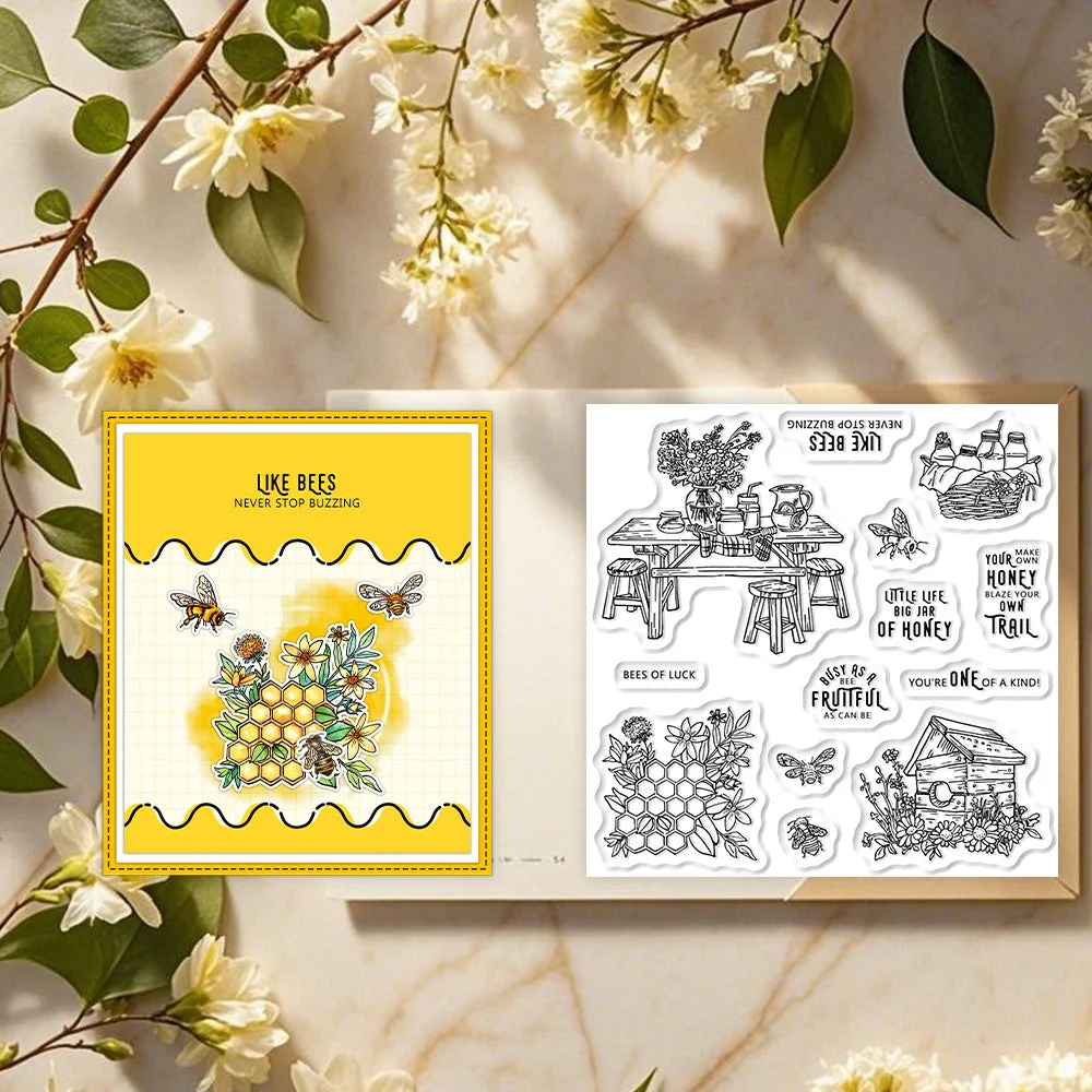 Bee Dining Table Clear Stamps 03 Bee Dining Table Clear Stamps 03