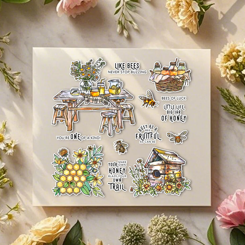 Bee Dining Table Clear Stamps 04 Bee Dining Table Clear Stamps 04