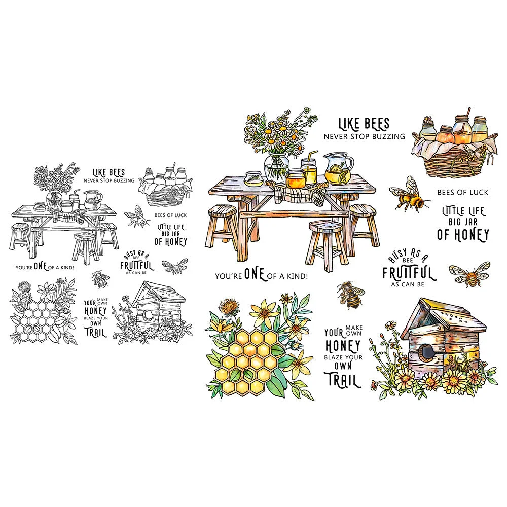Bee Dining Table Clear Stamps 07 Bee Dining Table Clear Stamps 07