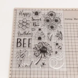 Bee Flowers Clear Stamp Set - lifestyle photo | clear stamp