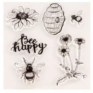 Bee Happy Stamp Set - packaging photo | clear stamp