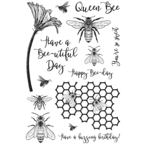 Sumflying Bee Hive Honeycomb Garden Clear Stamps Bee Hive Clear Stamps 05