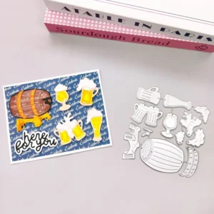 Beer Barrels And Glasses Metal Cutting Dies 01