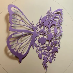 Big Butterfly Metal Cutting Dies with Half Flower
